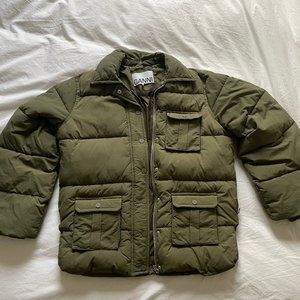 GANNI HEAVY TECH PUFFER WITH HOOD